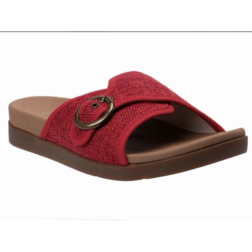 REVITALIGN Women's Mabel Slide, Red, 12 Wide